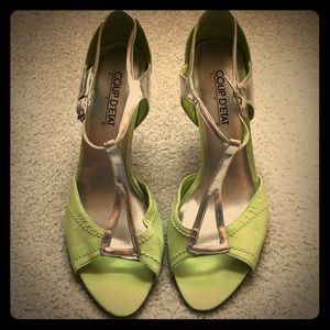 Lime Green Heels w/ Buckle Closure